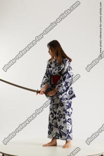 japanese woman in kimono with sword saori 05b